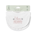 Newborn bib NATURAL 2pcs with velcro GIRL /package/